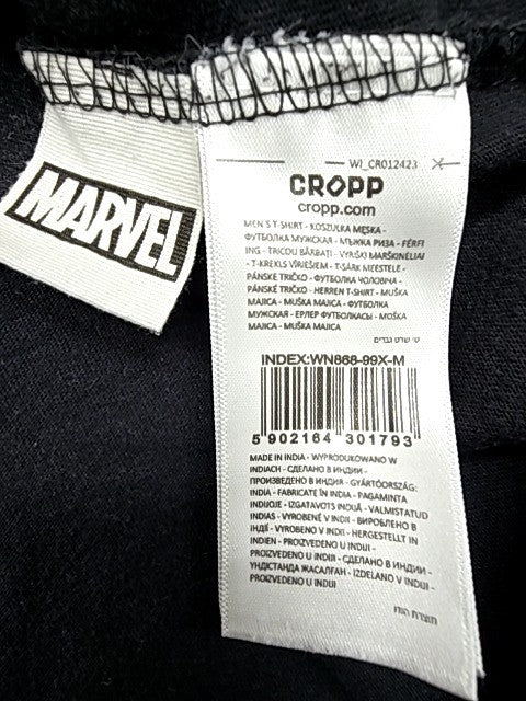 Cropp Men's Black Thanos Marvel T-Shirt Size M Cotton Regular Fit