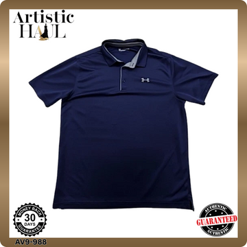 Under Armour UA Tech Polo Shirt Men's XL Navy Blue Moisture-Wicking
