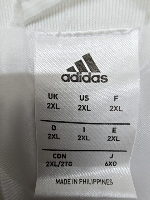 Adidas Originals Men's Track Jacket 2XL White/Black Color Block Full Zip