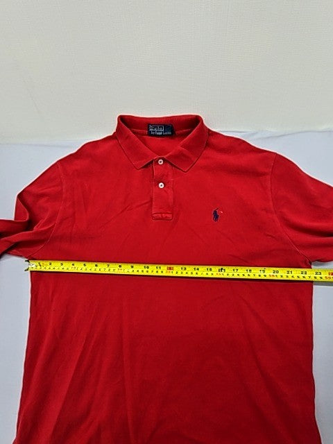 Polo Ralph Lauren Men's Red Long Sleeve Polo Shirt Size L Cotton