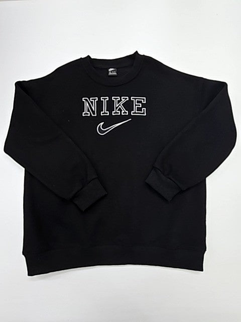 Nike Men's Black Sweatshirt – Size XL, Logo, Crew Neck