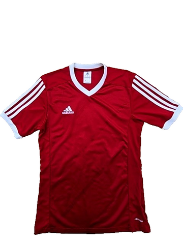 Adidas Red Soccer Jersey V-Neck Short Sleeve Unisex S RN83387