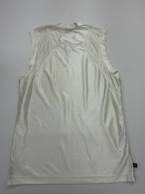 Jordan Boys White Logo Tank Top Big Kid M Regular Fit V-Neck