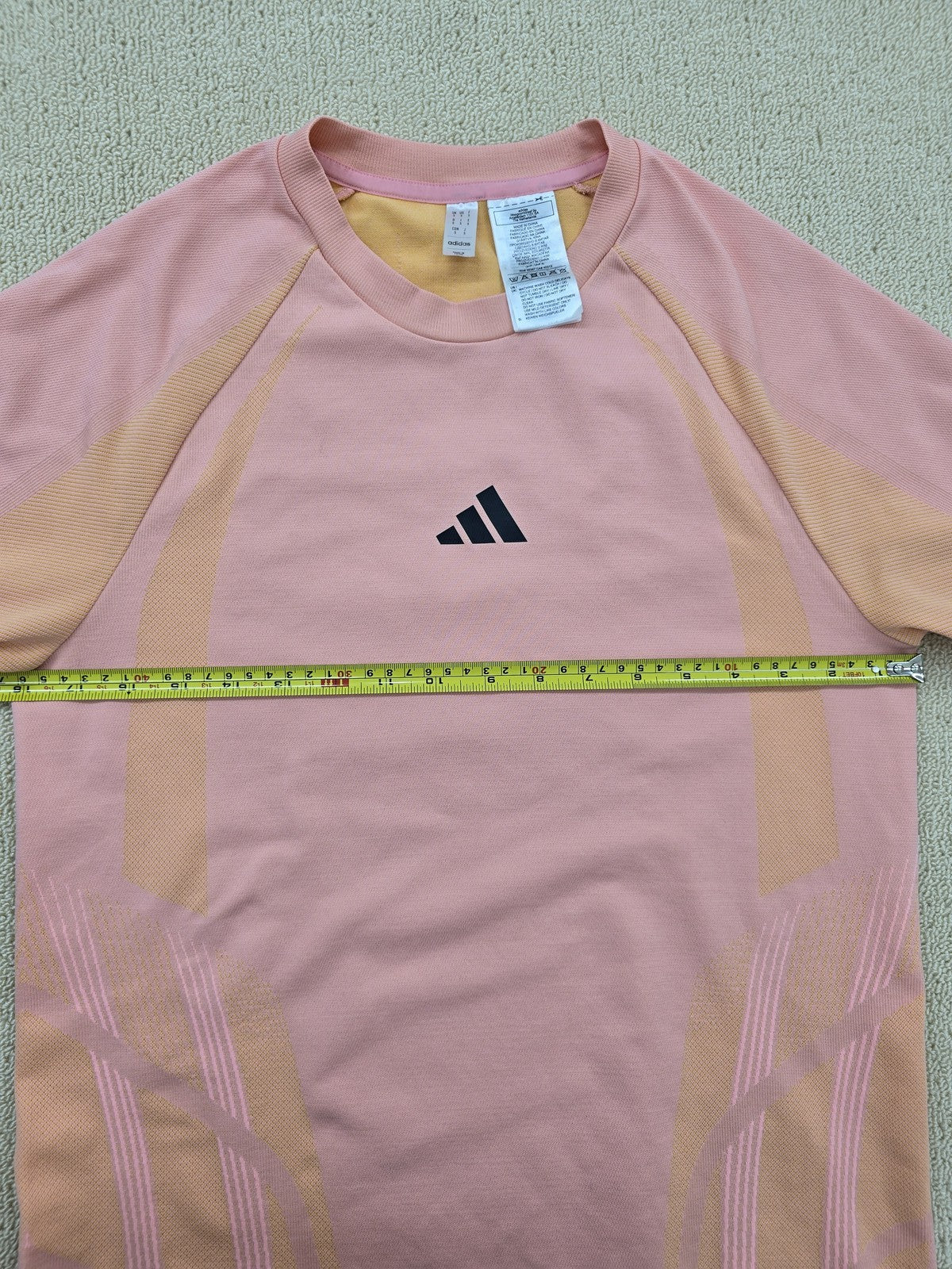 Adidas AEROREADY Men's Pink Short Sleeve Crewneck T-Shirt Size S