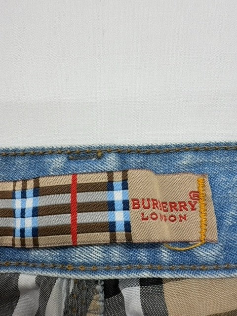 Burberry Boys Light Blue Denim Shorts Size 34 Regular Comfort Fit