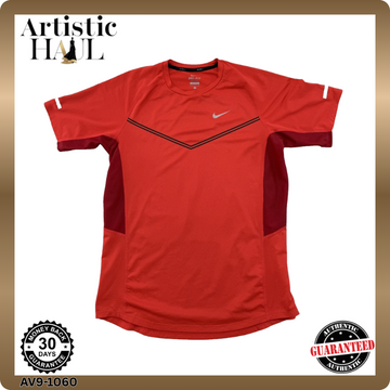 Nike Men's Red Dri-FIT Crewneck T-Shirt M Thailand Short Sleeve