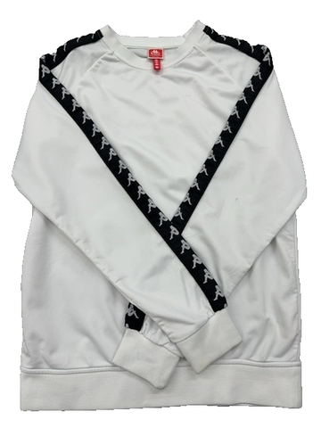 Kappa Unisex White Track Jacket Medium Zipper Polyester Activewear