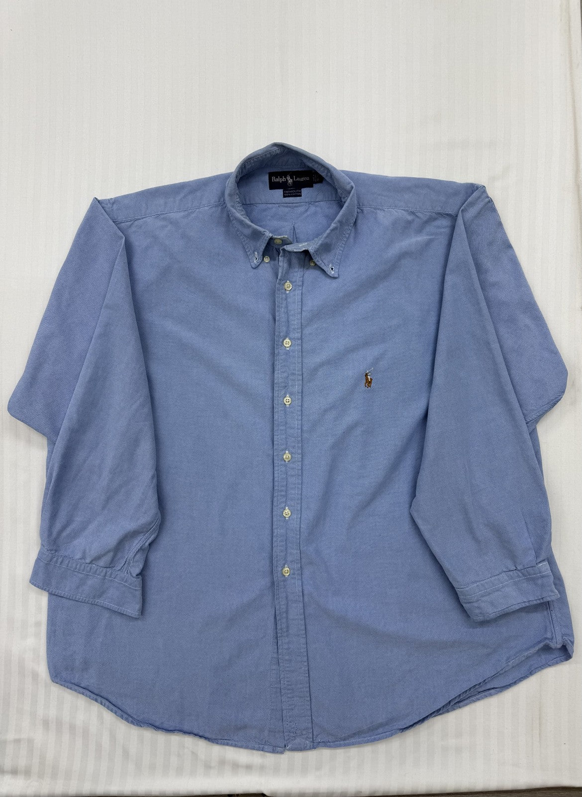 Ralph Lauren Men Light Blue Chambray Button-Up 2XL