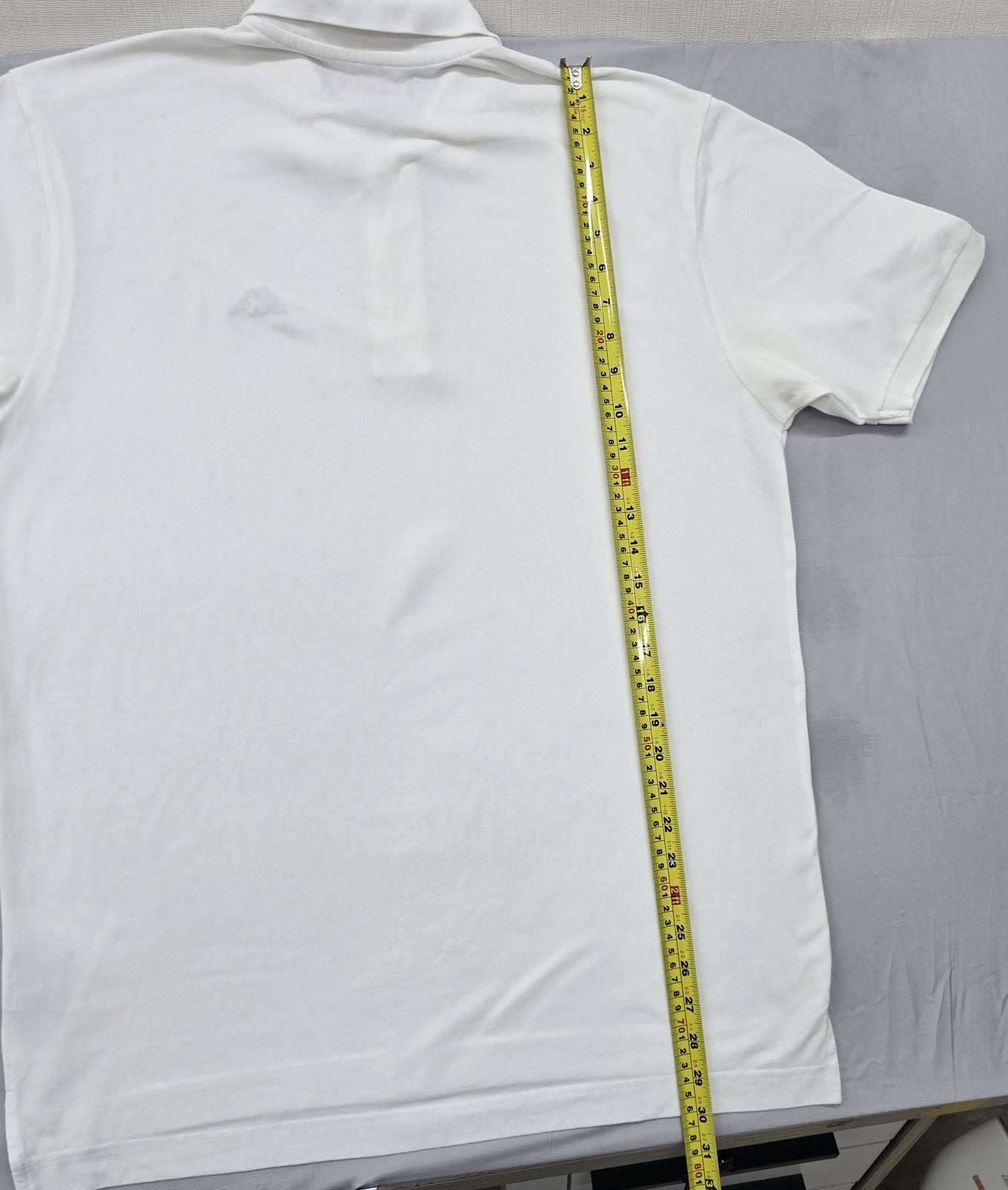 Kappa Men's White Cotton Polo Shirt Large Short Sleeve Button-Down