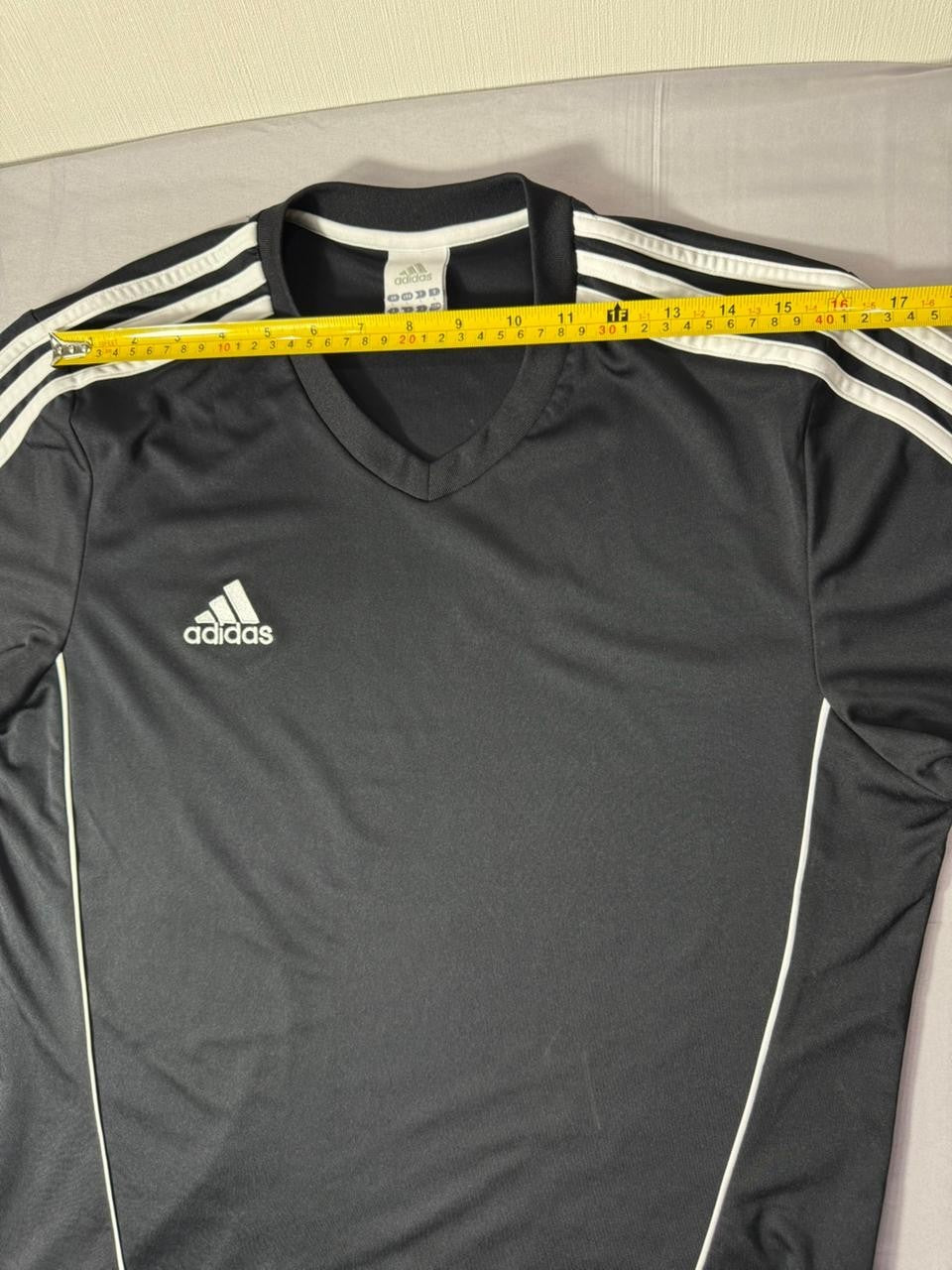 Adidas Men's Black Climalite Soccer Jersey Short Sleeve V-Neck Size M