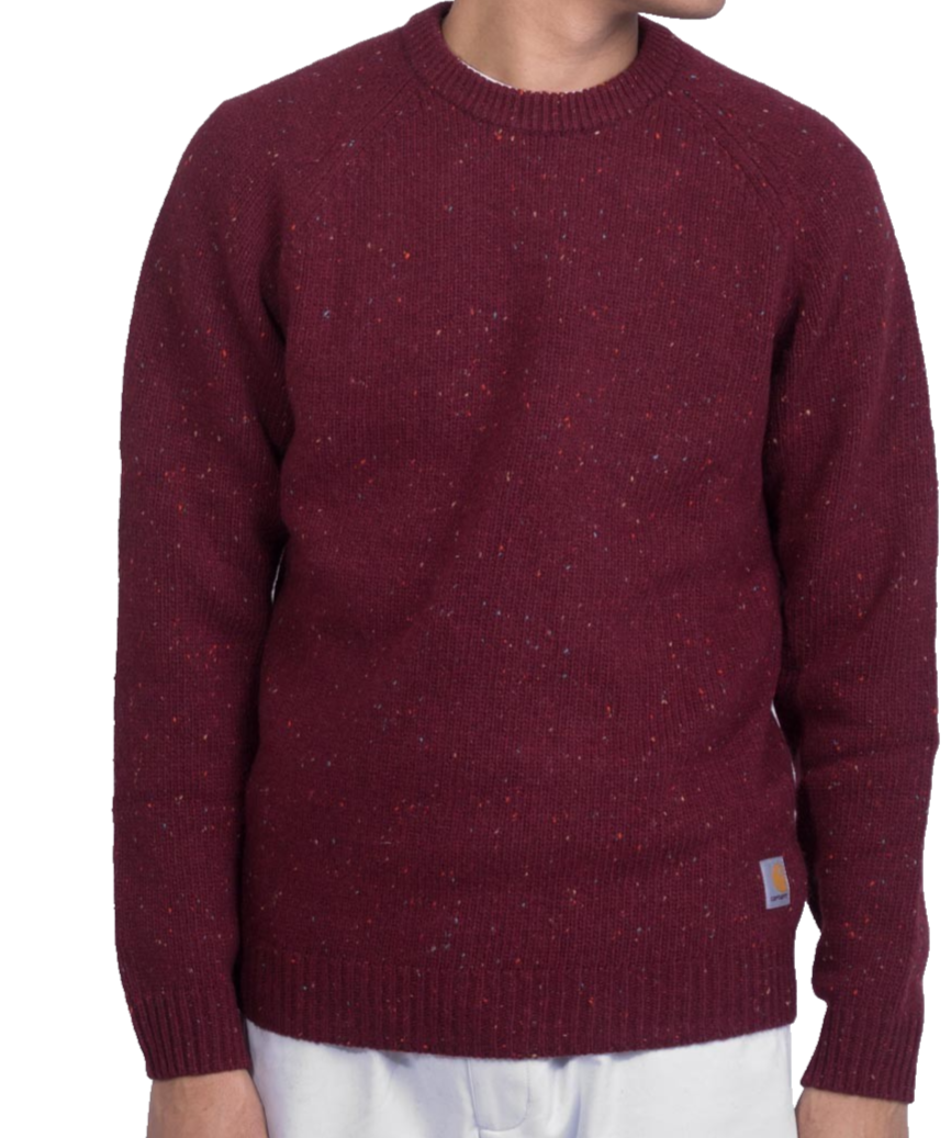 Carhartt Wip Men's Purple Wool Blend Knit Sweater Crewneck Size XL