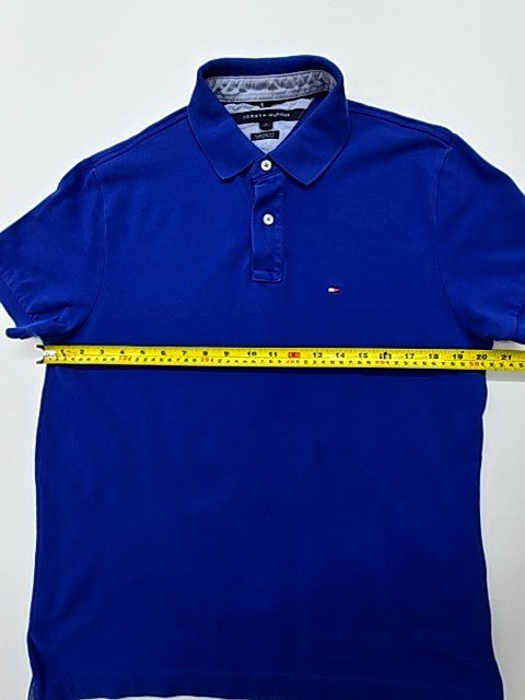 Tommy Hilfiger Men Blue Logo Polo Shirt Size M New?