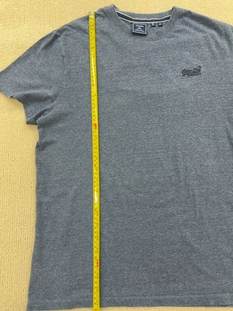 Superdry Organic Cotton Men's Gray XL Short Sleeve Crew Neck T-Shirt