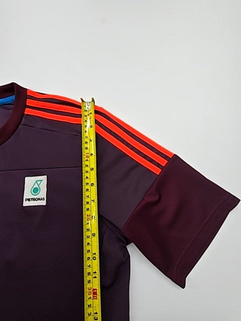 Adidas Women's Maroon Athletic Jersey Crew Neck Short Sleeve M