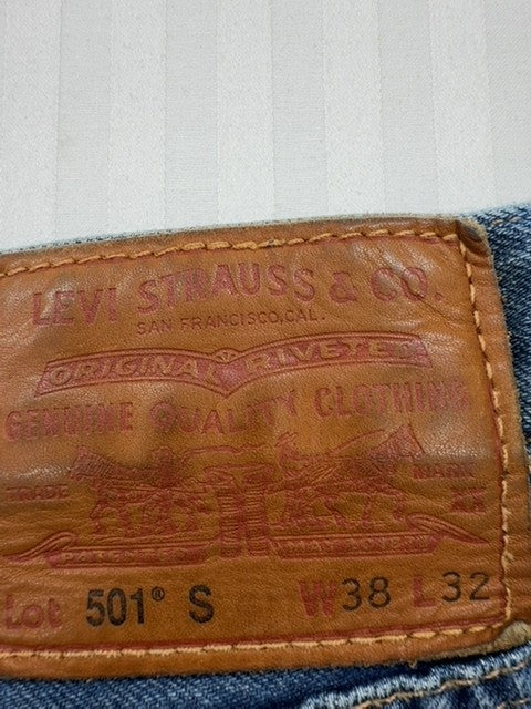 Vintage Levi's 501 Original Fit Men's 38x32 Blue Jeans