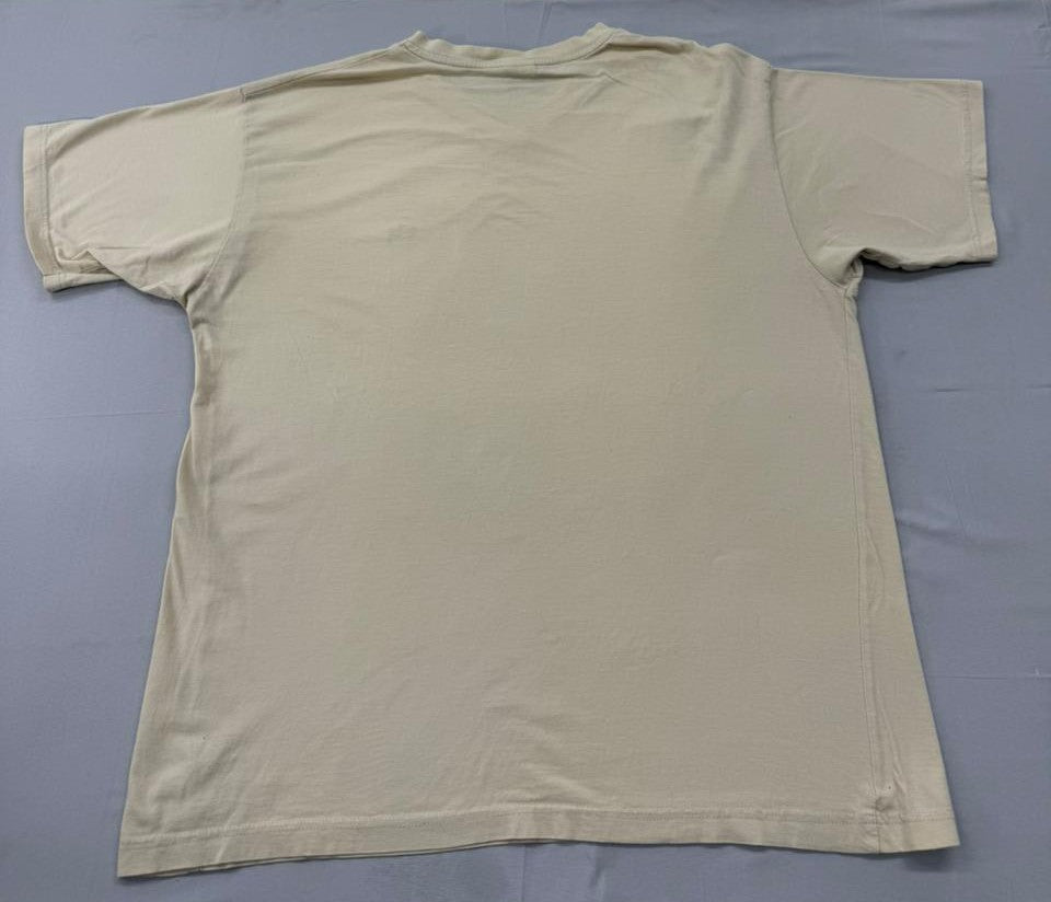Lacoste Men's Beige V-Neck Short Sleeve T-Shirt XL Cotton New