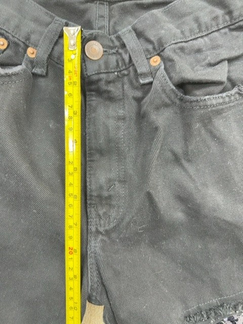 Levi's 501 Original Fit Black Vintage Jeans Men's 28 Distressed Sequin