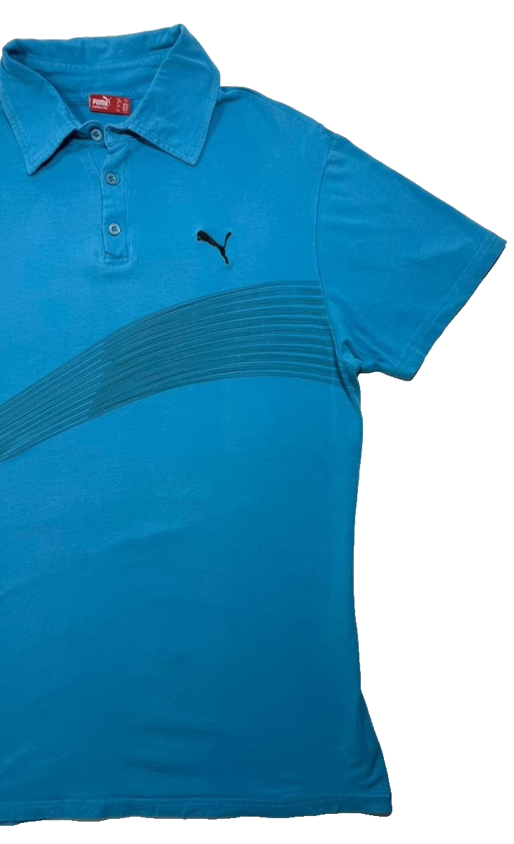 Puma Mattr Grind Men's Golf Polo Shirt In An Aqua Blue Color - Size XXL