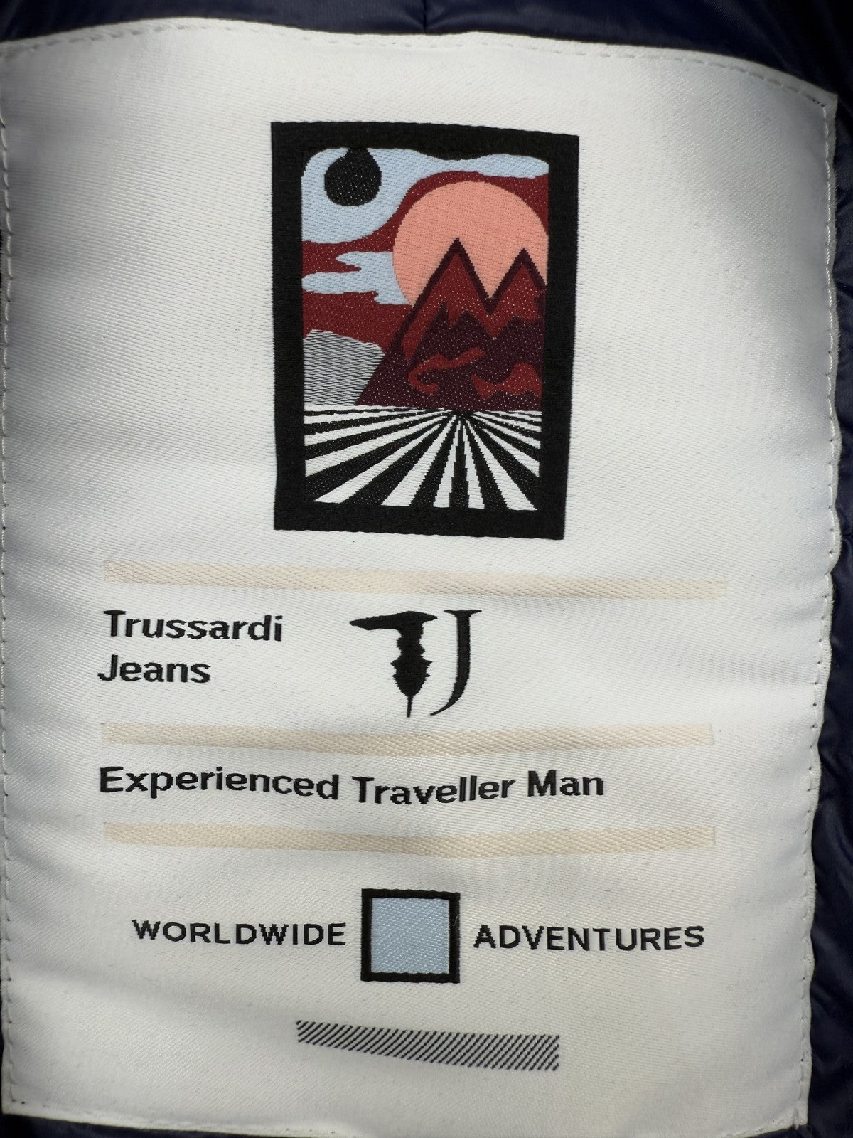 Trussardi Jeans Navy Nylon Overcoat 52S Men Winter Travel