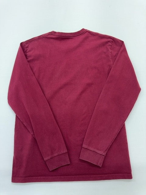 Carhartt Boys Burgundy Logo Long Sleeve T-Shirt Big Kid M Classic Fit
