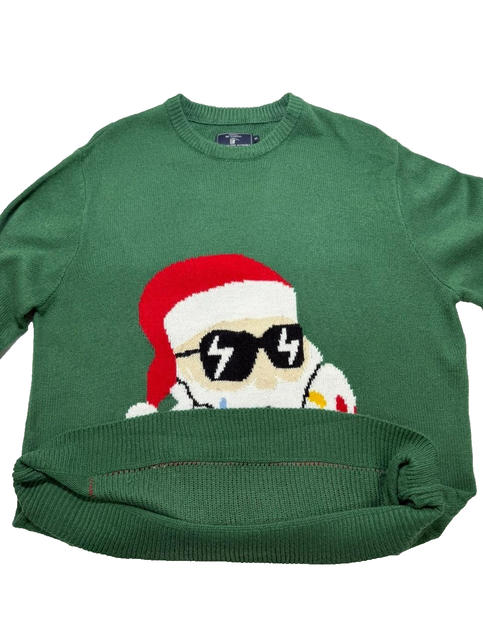 Original Mo Casual Wear It As Long As Possible Sweater Sta Claus Green Color