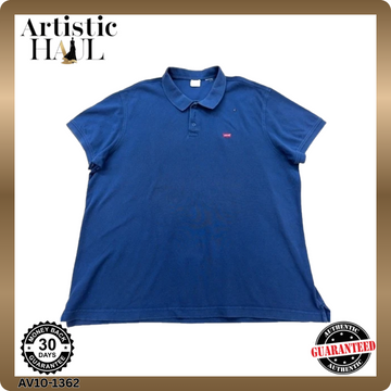 Levi's Navy Blue Men's XXL Short Sleeve Polo Shirt Cotton Blend