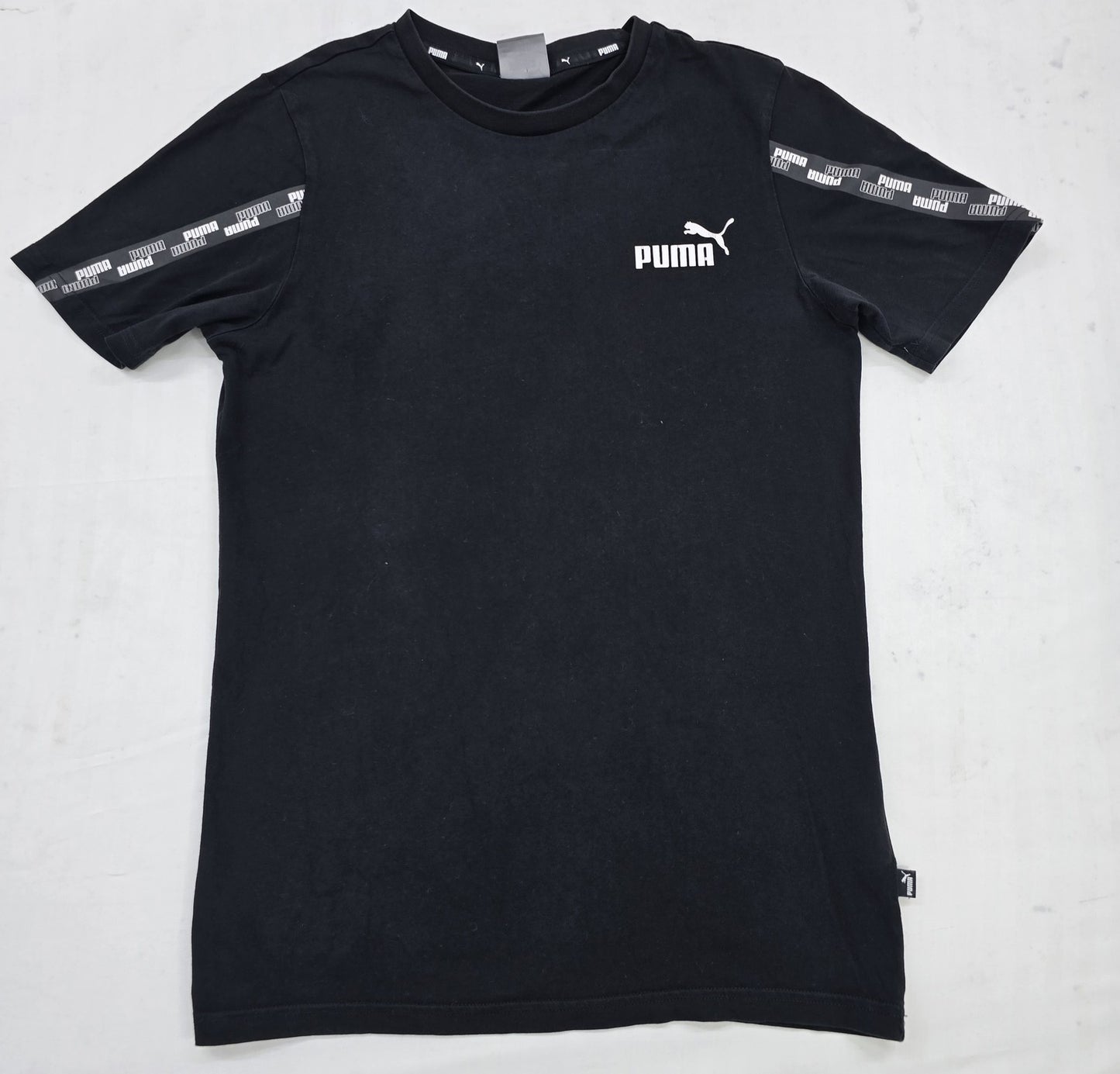 Puma Men's Black Crew Neck Short Sleeve Tee XS Regular Fit