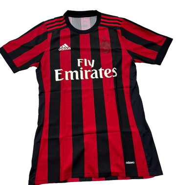 Adidas AC Milan Home Jersey Red Black Striped Fly Emirates Size M Thailand