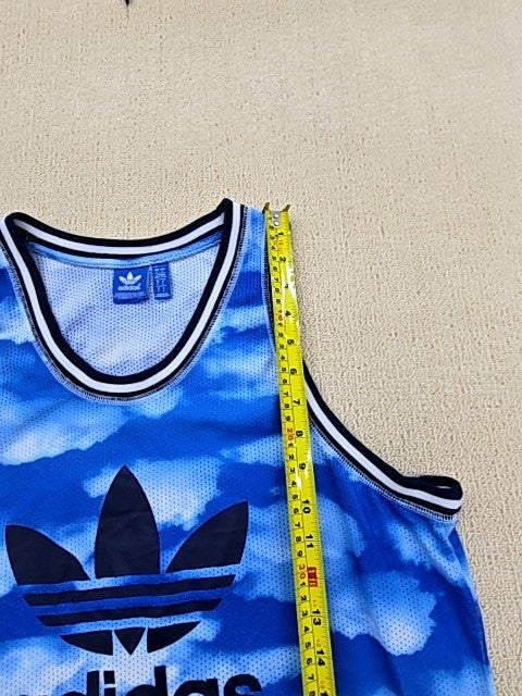 Adidas Unisex Blue Cloud Tank Top Crewneck Size L