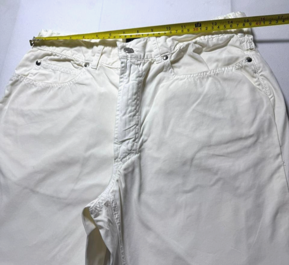 Burberry Men's Off-White Cotton Chino Pants Straight Leg 5-Pocket Casual