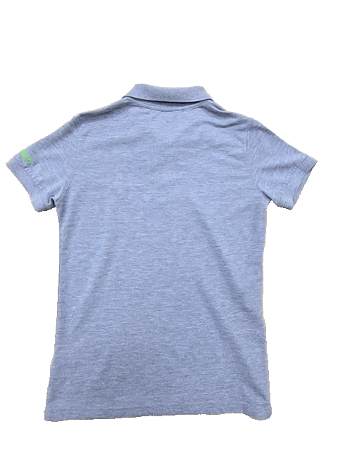 Fred Perry Polo Shirt Women L Light Blue Short Sleeve Cotton