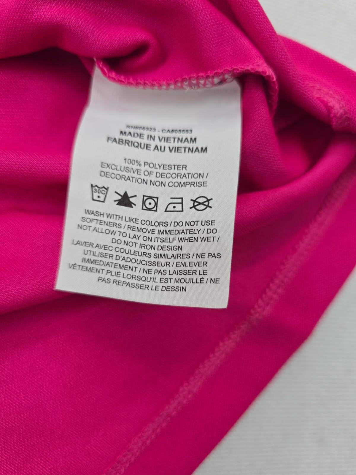 Nike Dri Fit Polo Shirt Pink Logo Embroidered XS Short Sleeve Vietnam