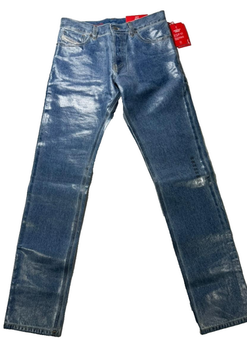 Diesel Industry Men�S Slim Fit Mid Waist Straight Leg Blue Jeans Size 32 Nwt