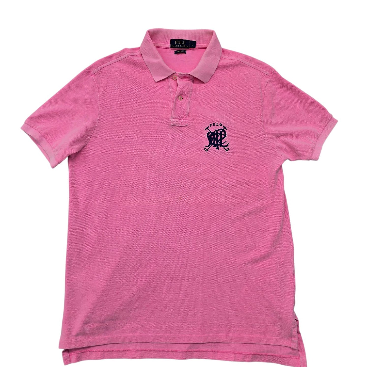 Polo Ralph Lauren Men's Pink Custom Fit Polo L
