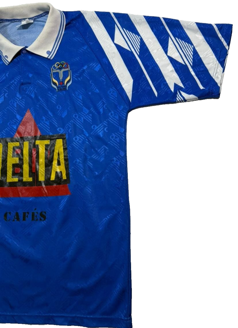 Vintage Admiral Belenenses Delta Cafes Football Jersey Shirt Blue White Size M