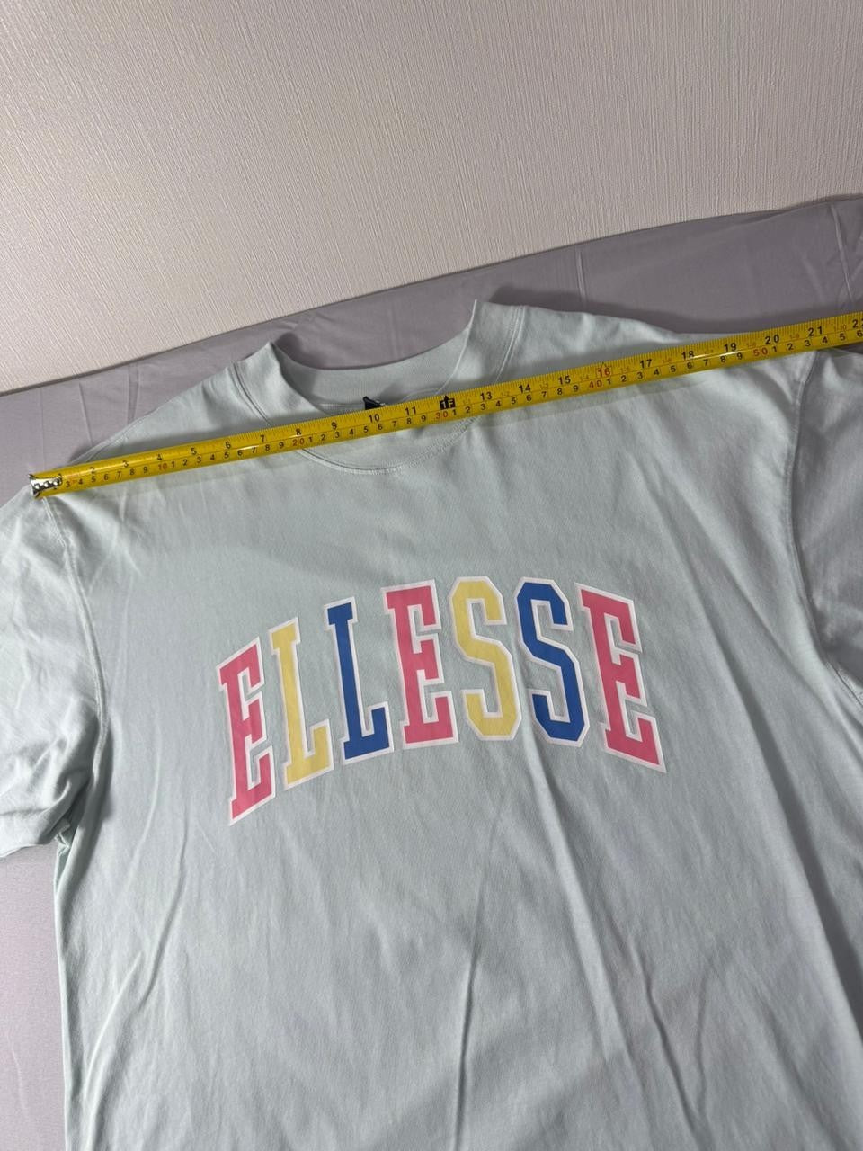 Ellesse Men's Graphic T-Shirt Light Blue Short Sleeve Logo Tee UK M