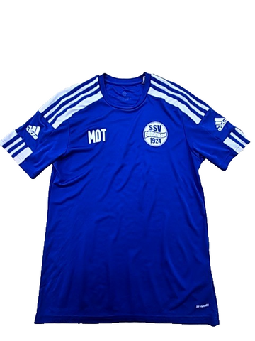 Adidas Men's Blue Jersey M Short Sleeve Primegreen Polyester