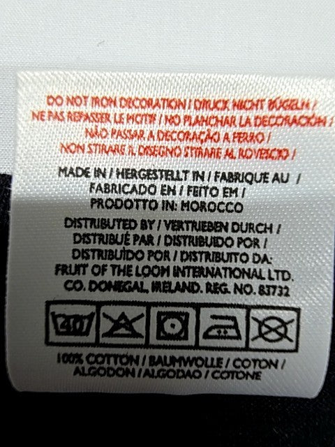 Fruit of the Loom Boys Black T-Shirt size L product image 4