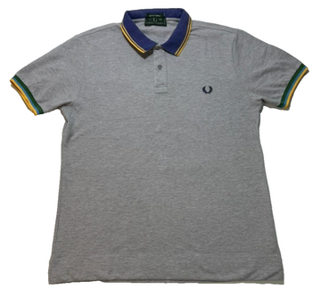Fred Perry Special Edition Polo Shirt Grey Xxl Laurel Logo Mens