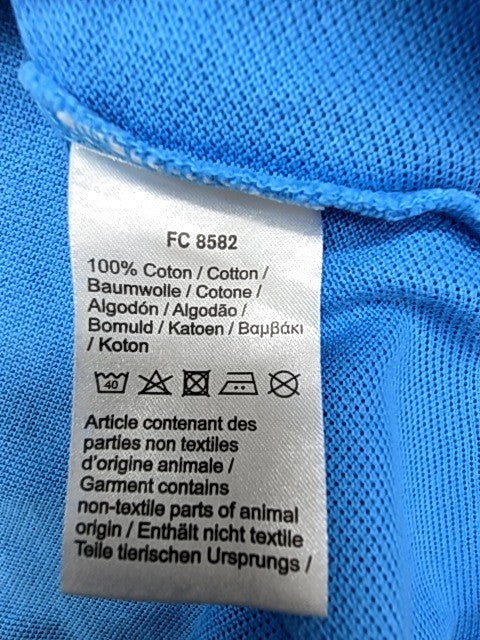 Lacoste Blue Polo Shirt Men's Size 8 Short Sleeve 100% Cotton Button