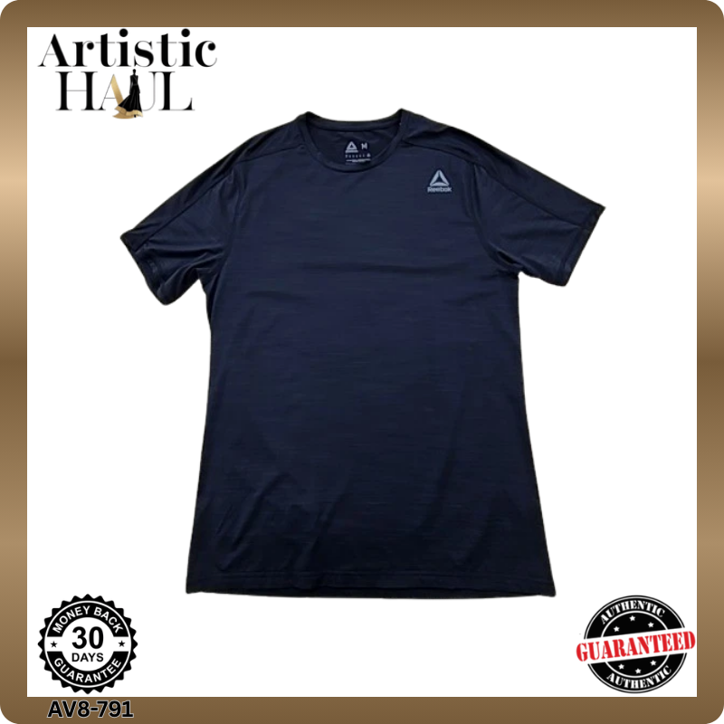 Reebok Men's Navy M Short Sleeve ActivChill Crewneck T-Shirt