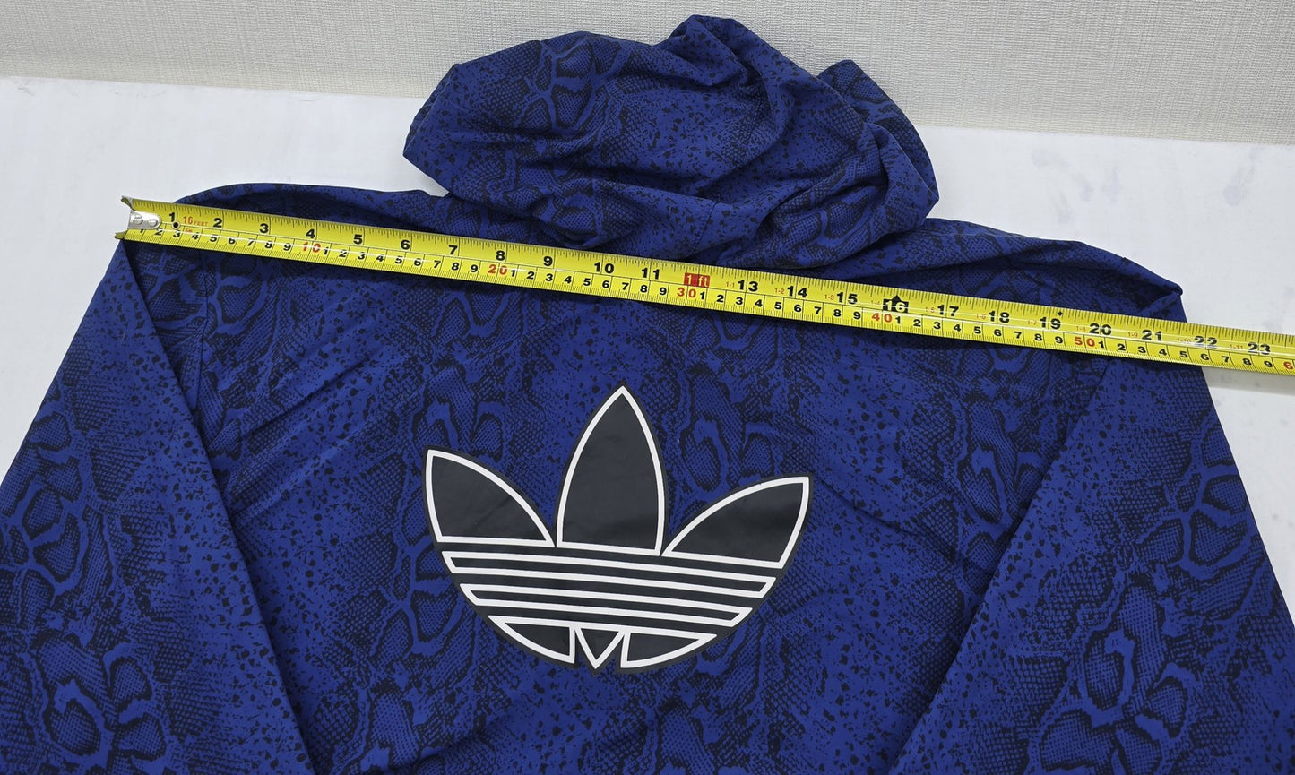 Adidas Men's Blue Snakeskin Windbreaker Size M Regular Originals