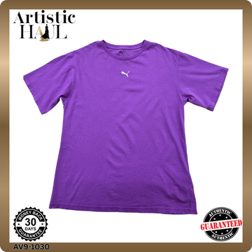 Puma Oversized Purple Short Sleeve T-Shirt M Unisex