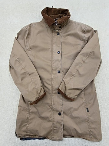Barbour Women's Olive Waxed Cotton Tailored Jacket Size 16