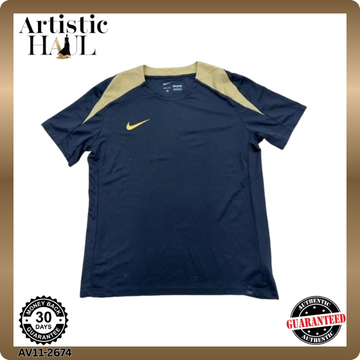 Nike Men's Navy/Gold Dri-FIT Jersey Slim Fit Short Sleeve