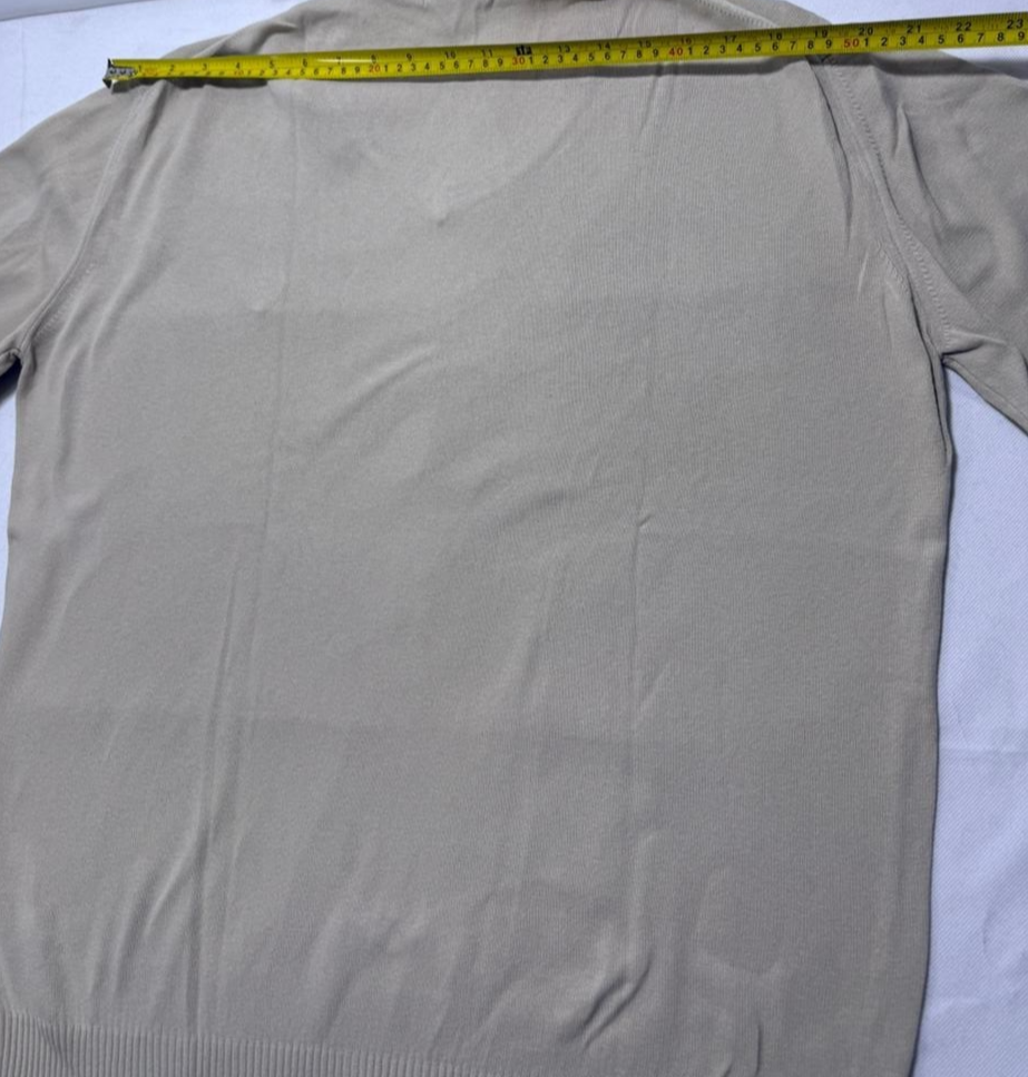 Gant Men's Beige Lightweight V Neck Sweater XL