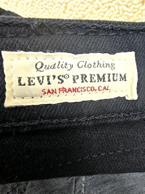 Levi's Premium Unisex Black Jeans Size M 30x28 Button Fly
