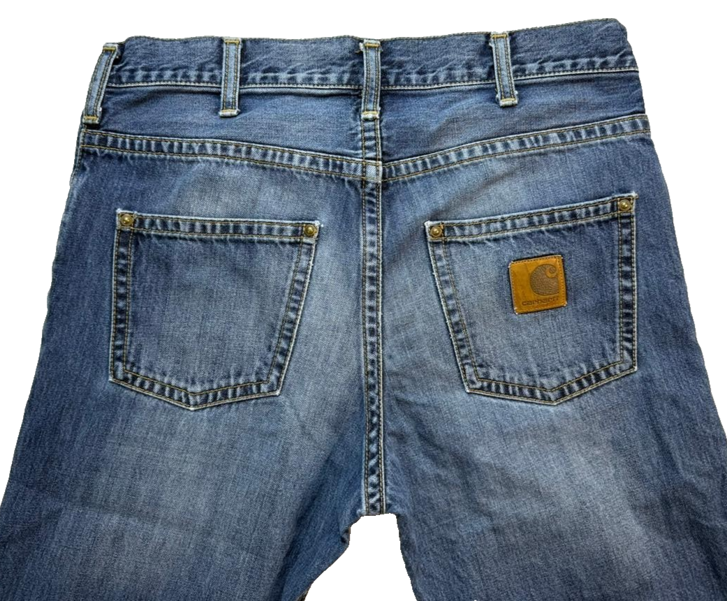 Carhartt Men's Slim Fit Blue Jeans 29X32 Vintage Style Logo Denim