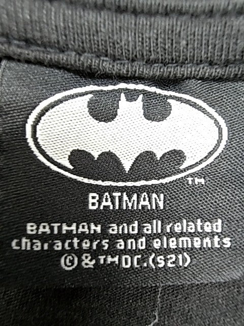 DC Comics Men's Batman Black T-Shirt Size M Distressed Logo