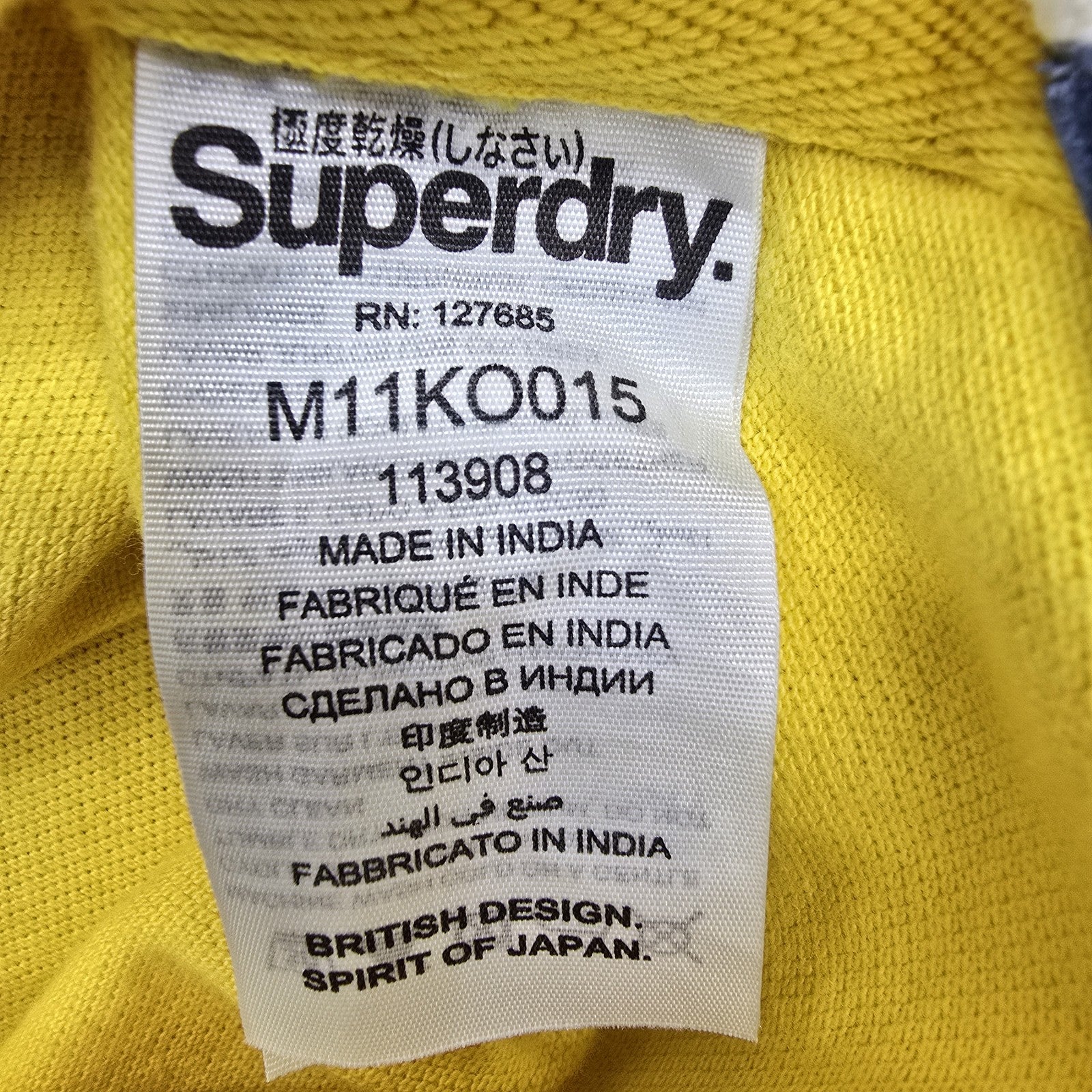 Superdry Men Yellow Polo Shirt size M product image 4
